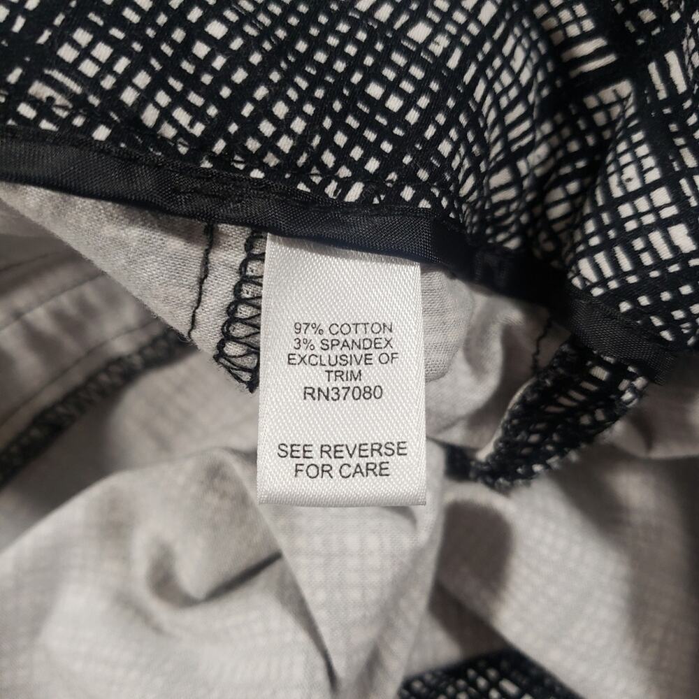 Cato Woman Black and White Sketchy Plaid Trouser Pants Size 16W - Picture 4 of 15